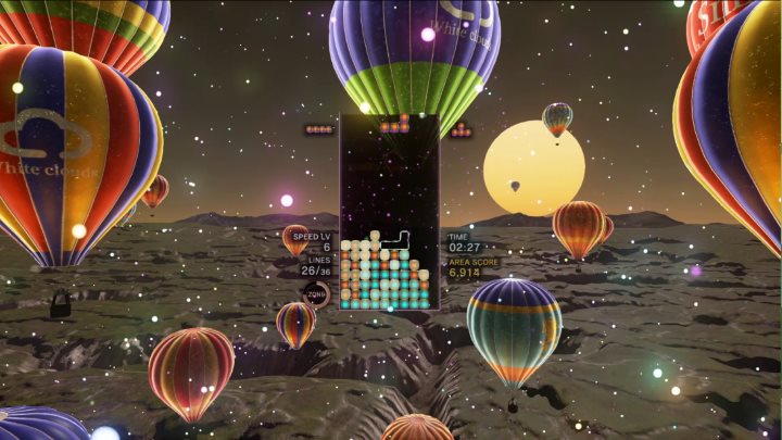 テトリスエフェクト プレイ画面